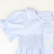 Embroidered Silhouette Bunny Smocked Geo Dress - Blue Stripe Seersucker