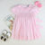 Smocked Geo Dress - Tiny Pink Floral