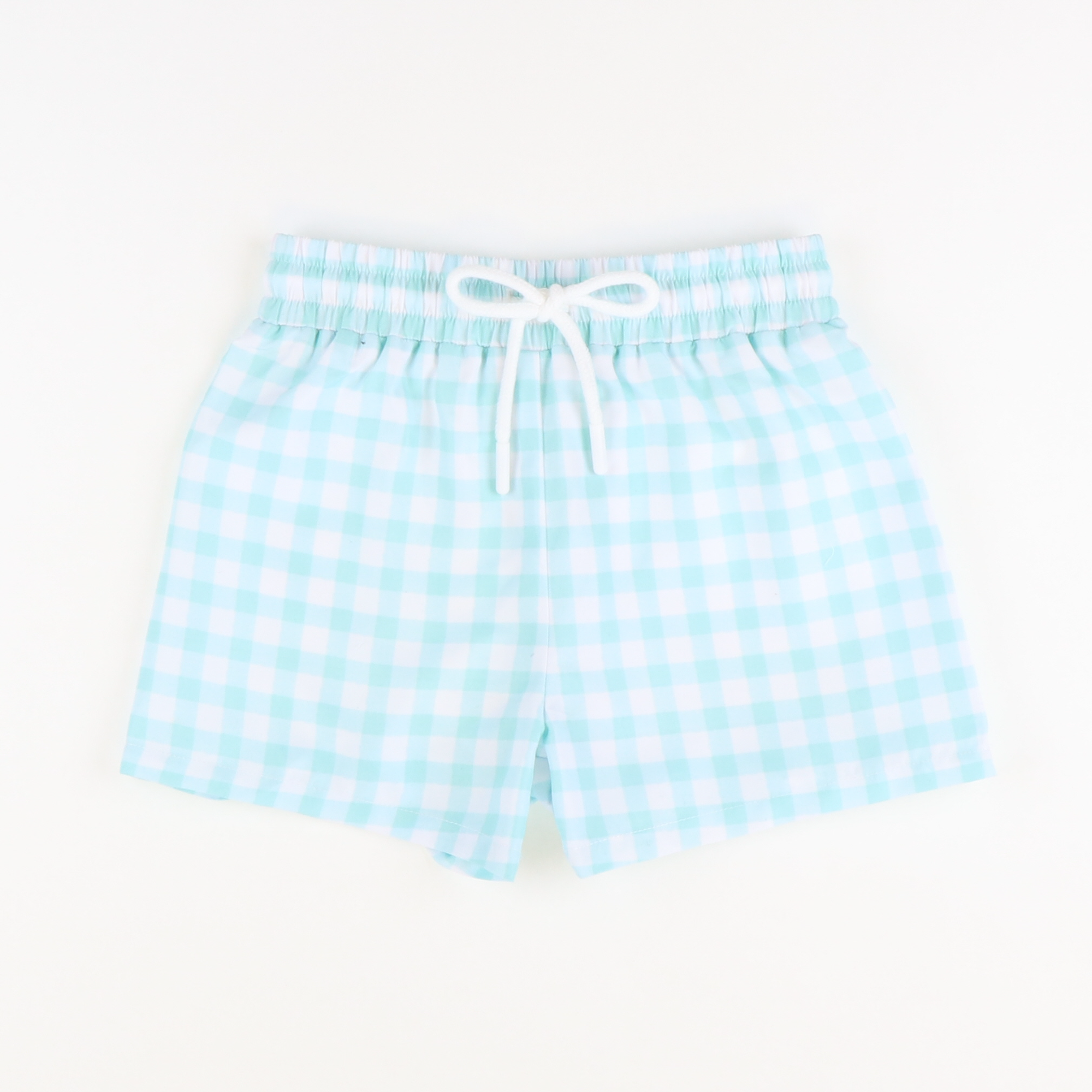 Swim Trunks - Mint Gingham