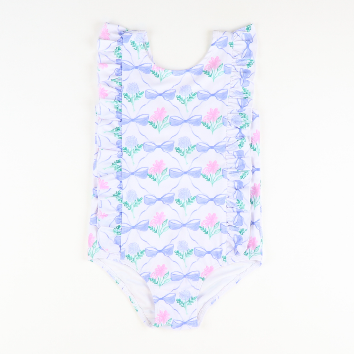 Ruffle Swimsuit - Flowers & Bows