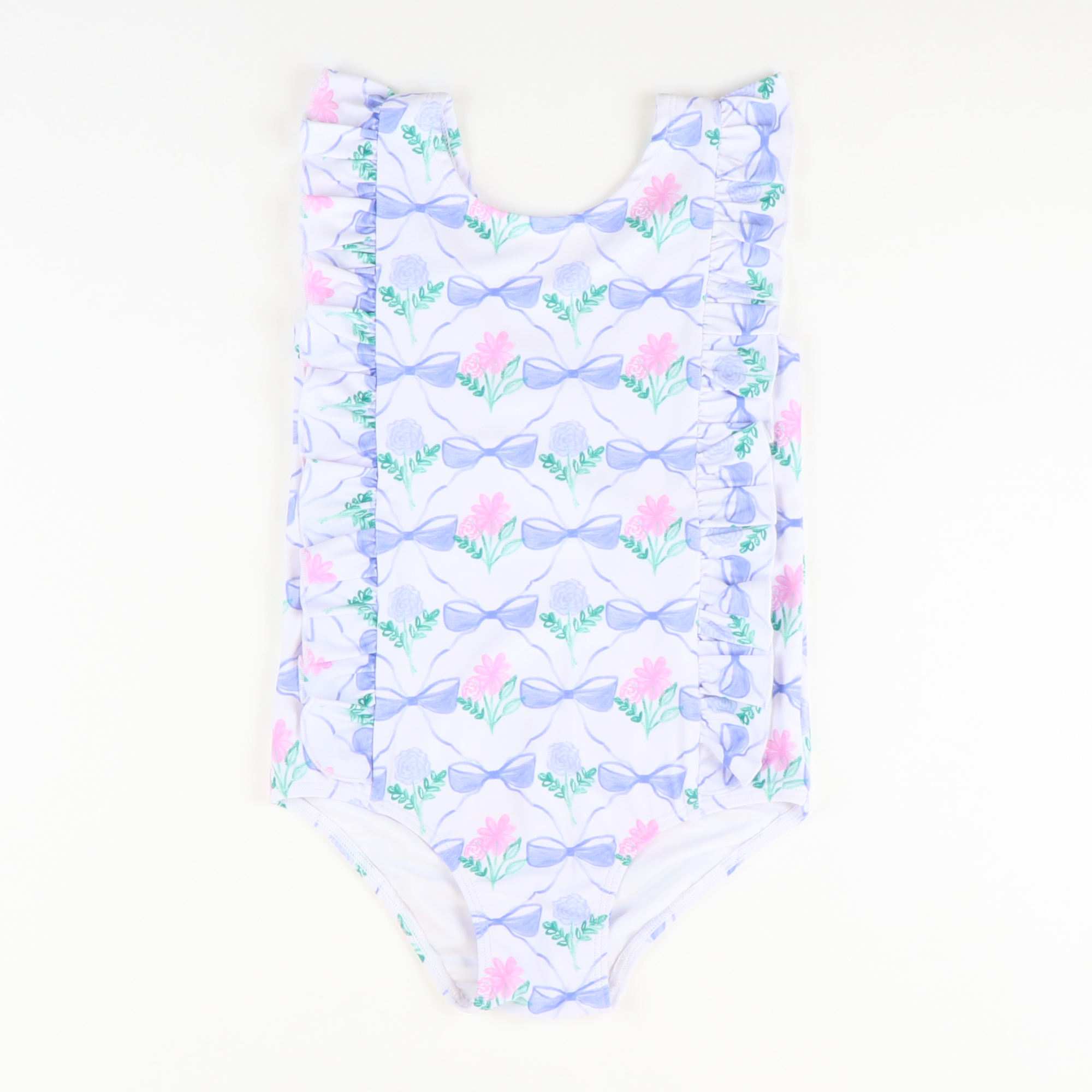 Ruffle Swimsuit - Flowers & Bows