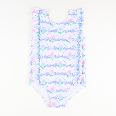 Ruffle Swimsuit - Flowers & Bows