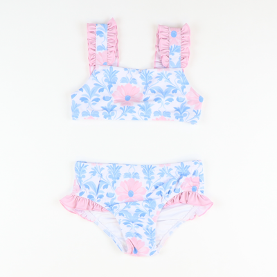 Ruffle Strap Bikini - Chinoiserie