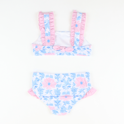 Ruffle Strap Bikini - Chinoiserie