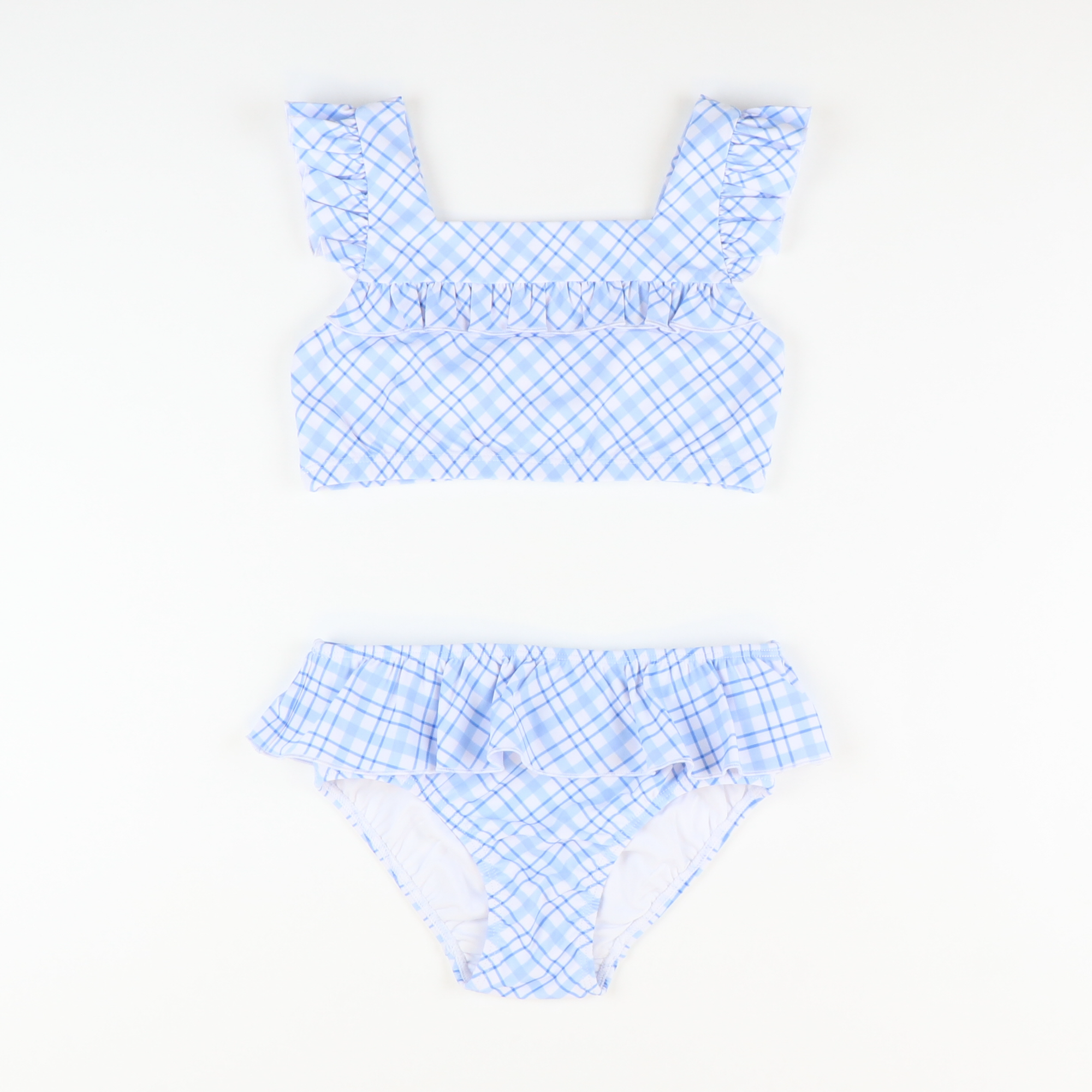 Frilly Bikini - Coastal Blue Plaid