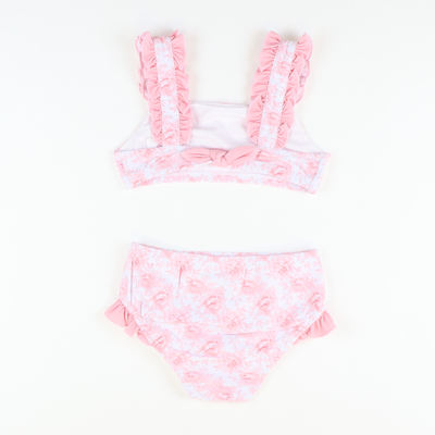 Ruffle Strap Bikini - Pink Fancy Floral