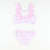 Ruffle Neck Bikini - Pink Bows