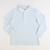 Boys Signature L/S Knit Polo - Light Blue & White Thin Stripe