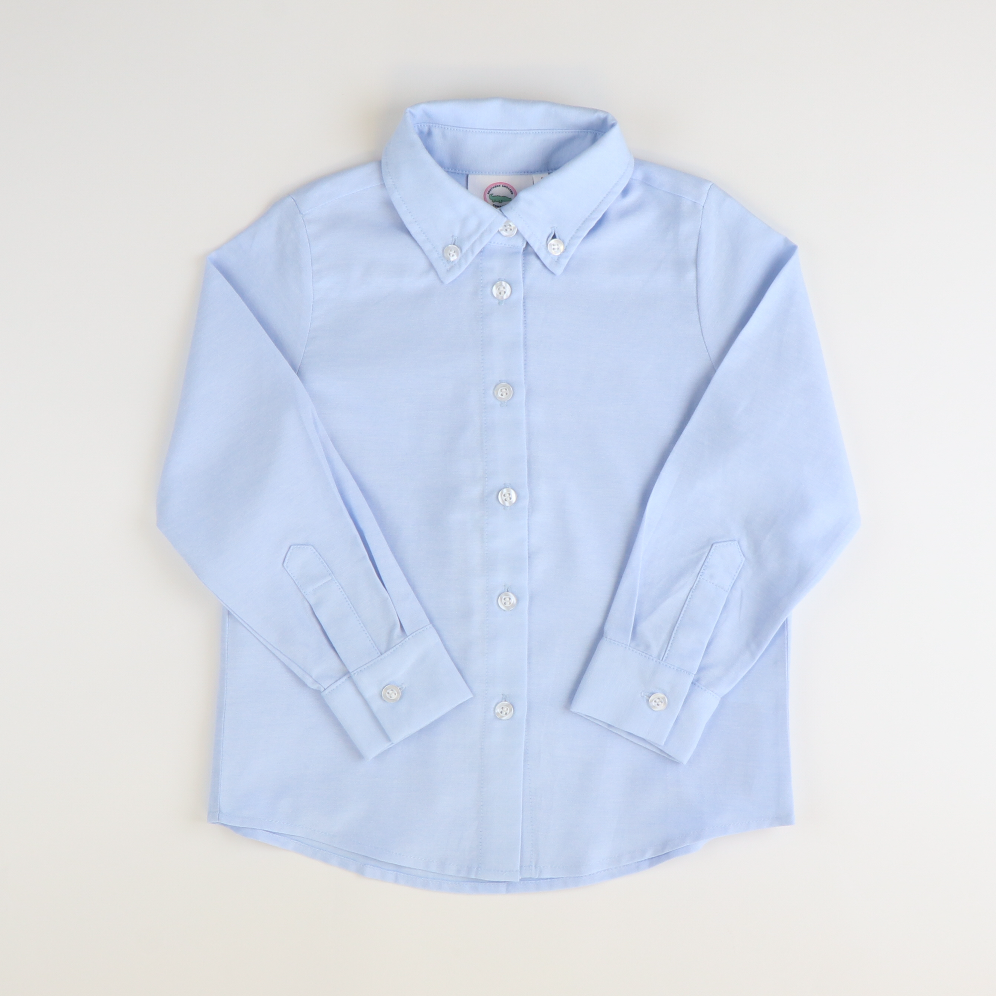 Boys L/S Button Down Shirt - Light Blue Oxford