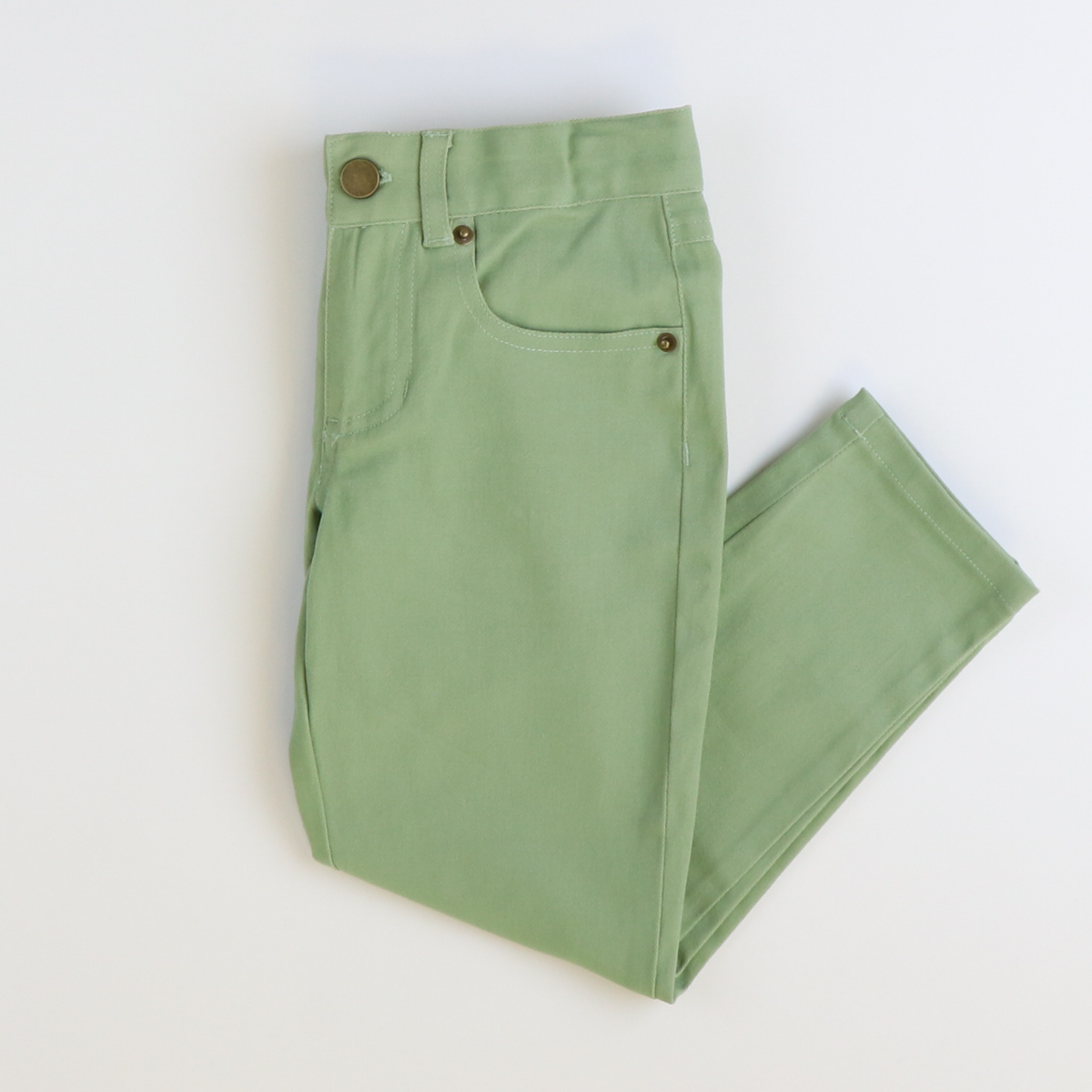 Boys Signature Twill Five Pocket Pants - Sage Green