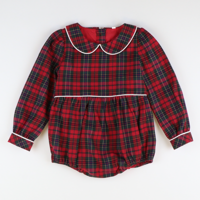 Collared Girl Bubble - Red Plaid