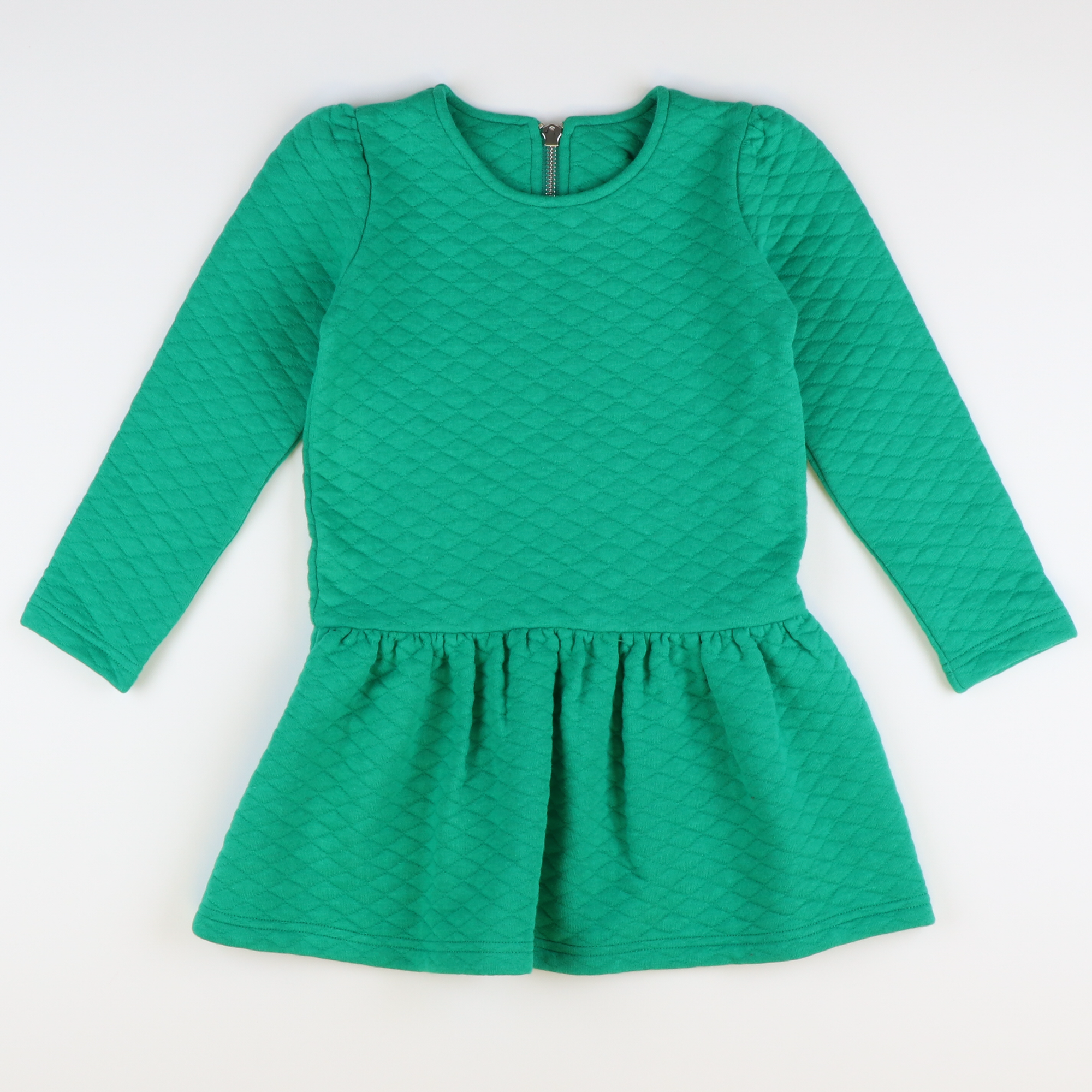 Quilted Party Dress - Christmas Green