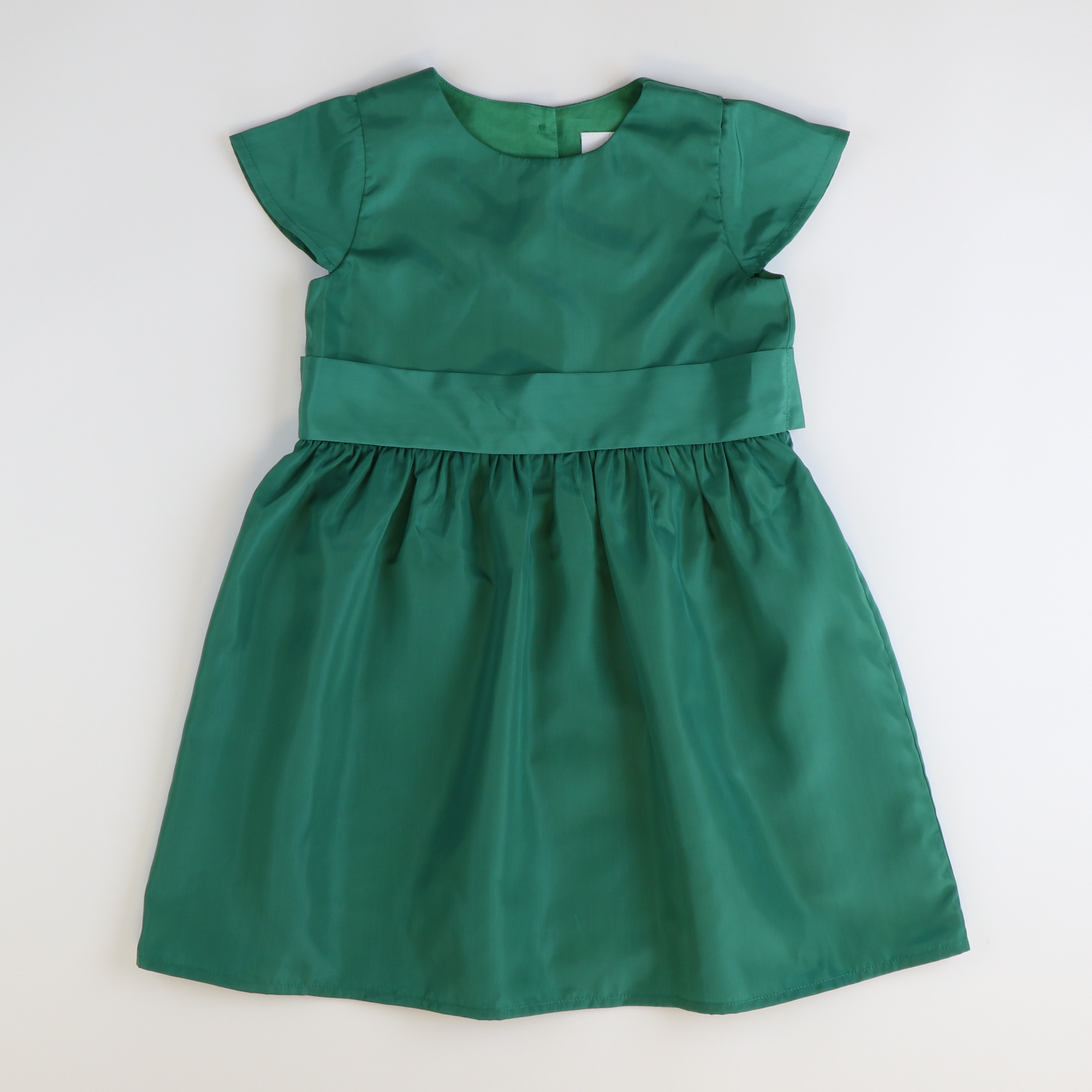 Taffeta Party Dress - Emerald Green