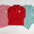 Embroidered Santa Face Long Sleeve Polo - Christmas Green Stripe Knit