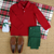 Boys Signature L/S Polo - Holiday Red