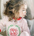 Embroidered Wreath Pajama Set - Red Tiny Dots