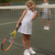 Courtside Tennis Dress - White & Light Blue