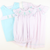 Smocked Cottontail Bunnies Shortall - Light Mint Pique - Stellybelly