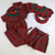 Christmas Plaid Ruffle Blouse & Skirt Set