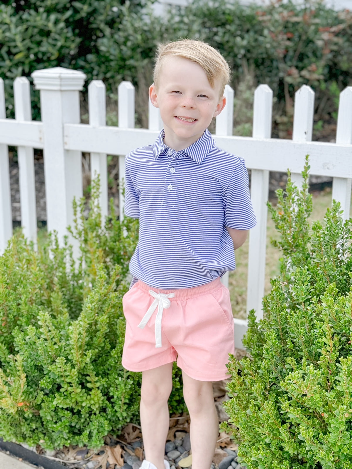 Boys Signature Twill Shorts - Pink