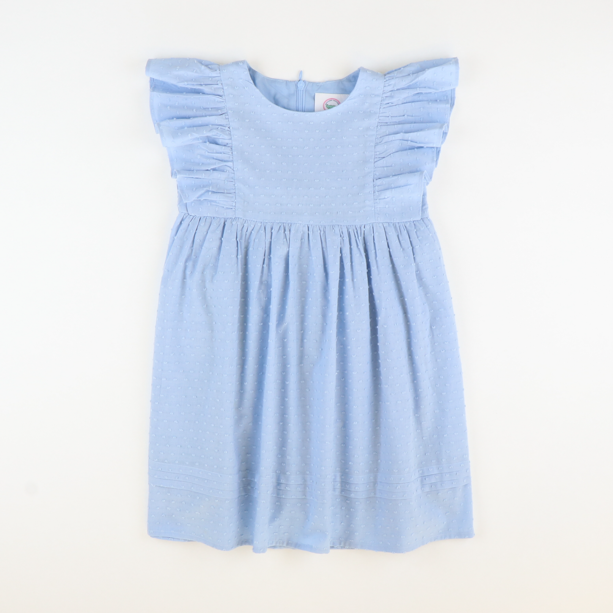 Pinafore Dress - Blue Swiss Dot