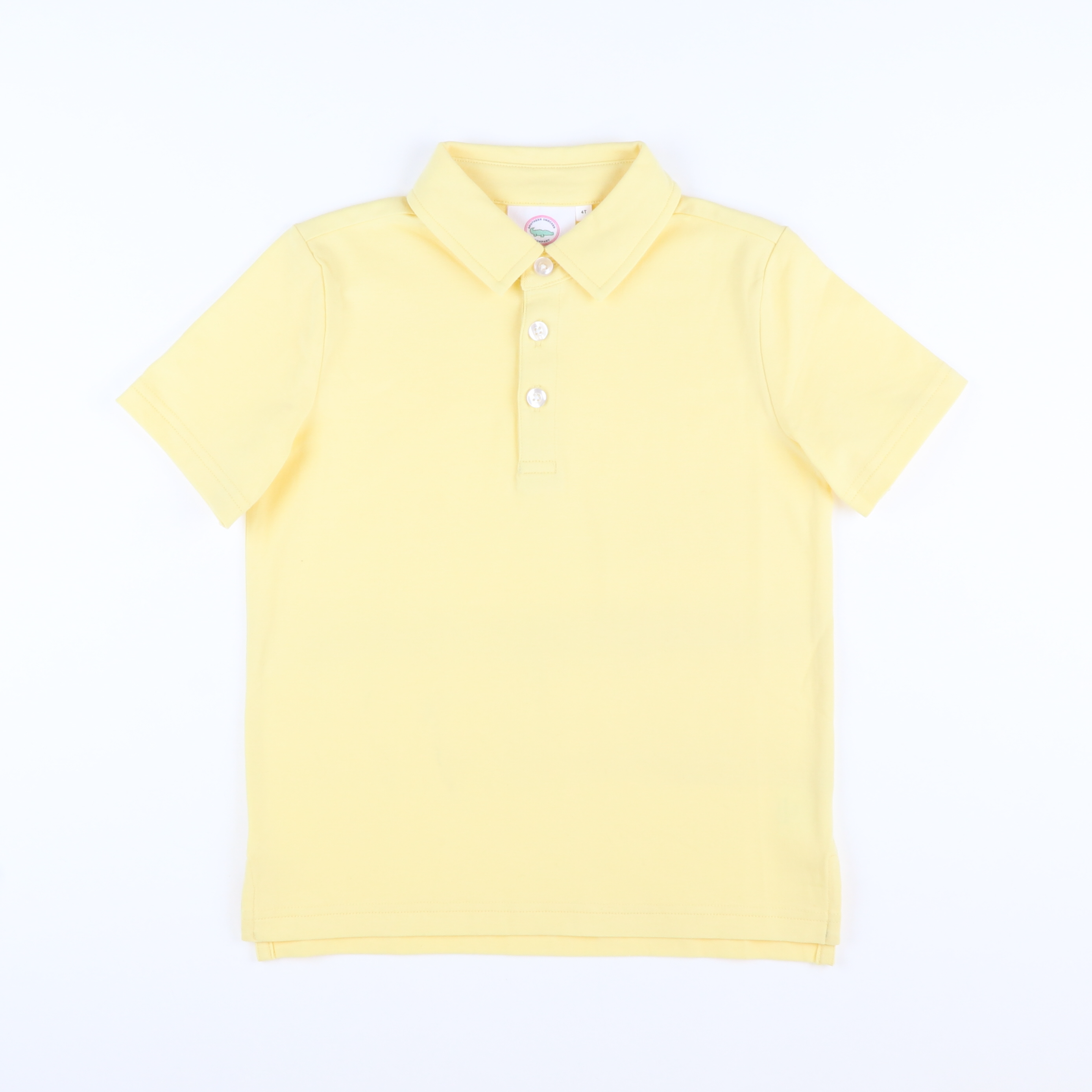 Boys Signature Knit Polo - Pastel Yellow - Southern Smocked Co.