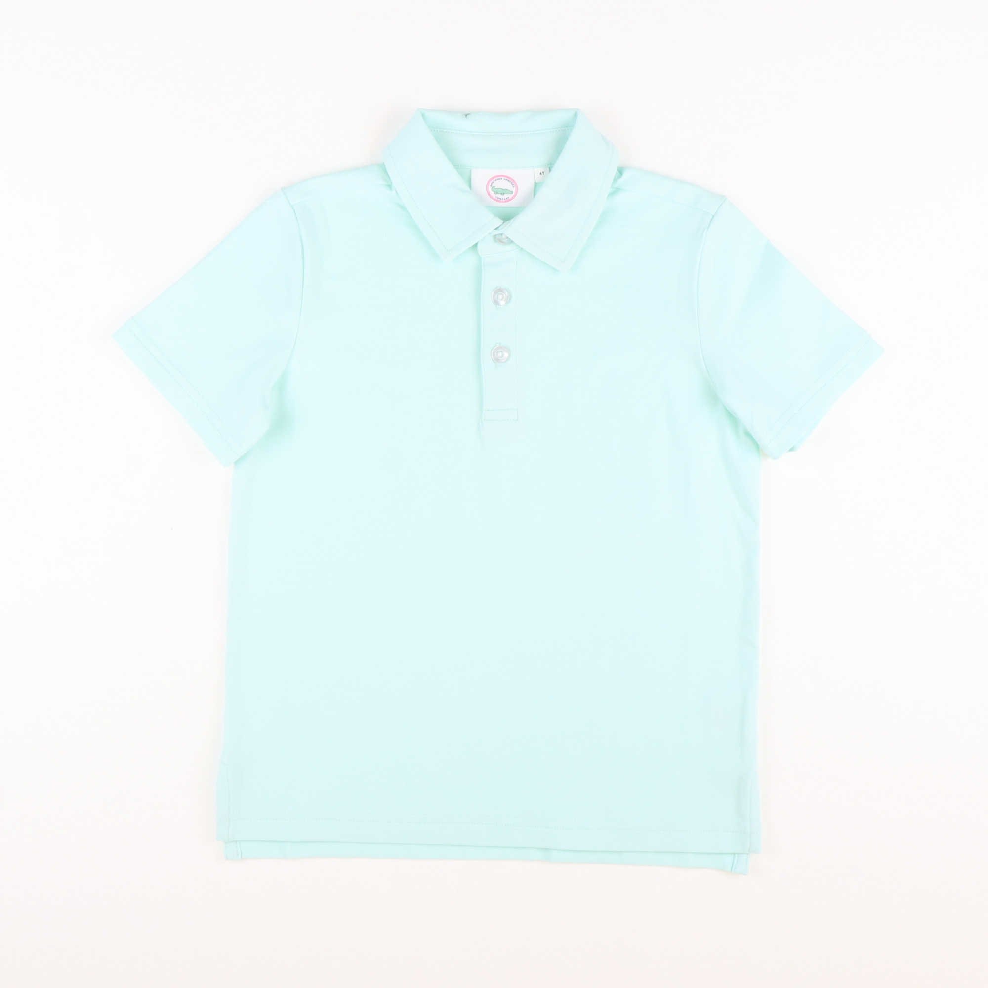 Boys Signature Knit Polo - Solid Mint Green