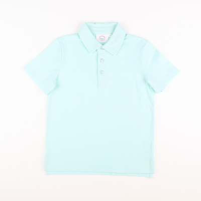 Boys Signature Knit Polo - Solid Mint Green