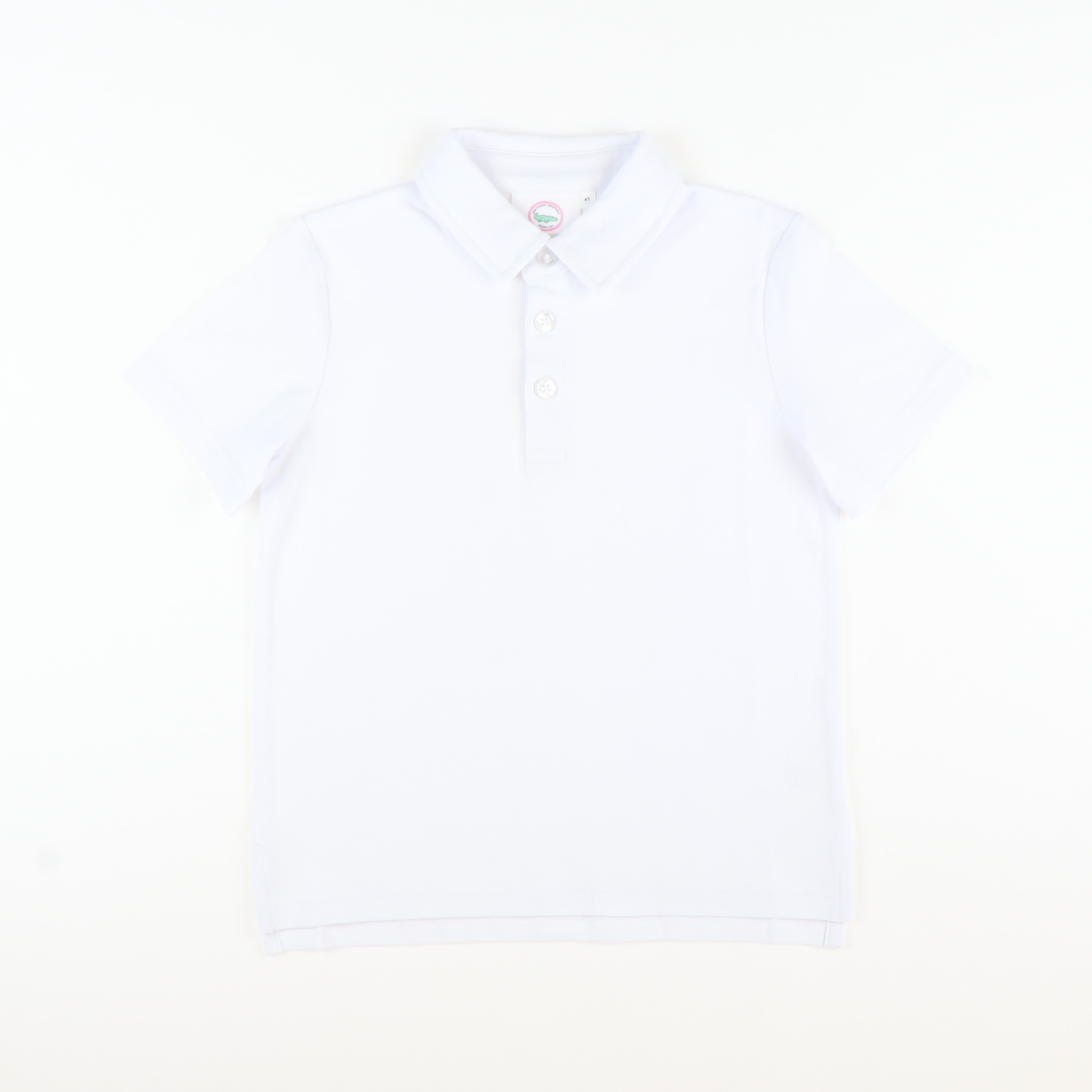 Boys Signature Knit Polo - Solid White