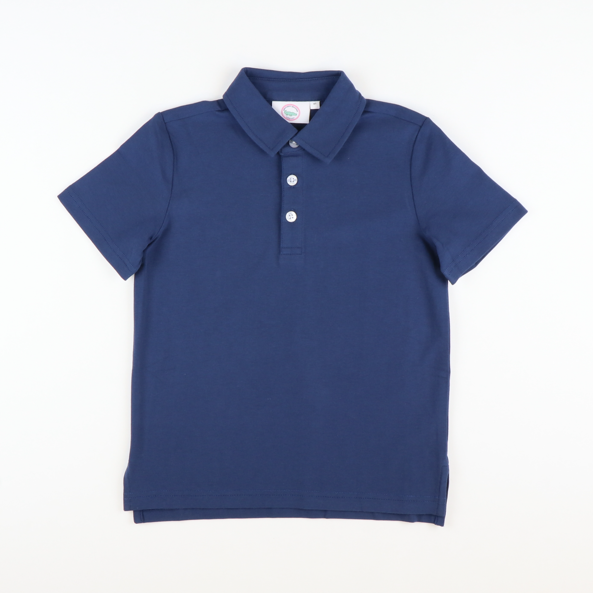 Boys Signature Knit Polo: Navy Blue - Stellybelly