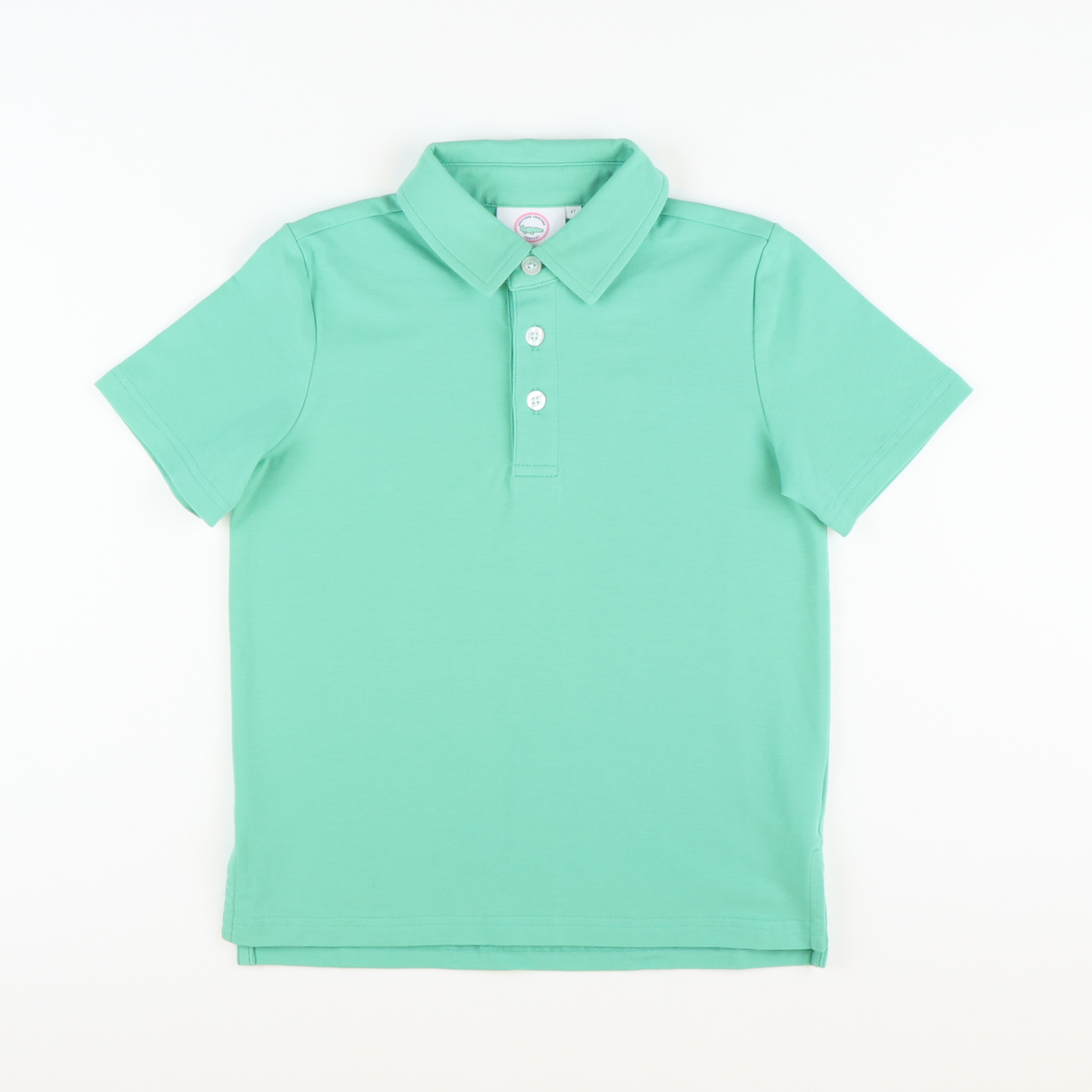 Boys Signature Knit Polo - Solid Seafoam Green