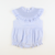 Smocked Ruffle Neck Girl Bubble - Light Blue Floral
