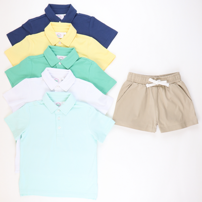 Boys Signature Twill Shorts - Stone