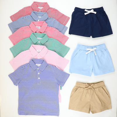 Boys Signature Twill Shorts - Oxford Blue