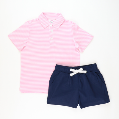 Boys Signature Twill Shorts - Navy