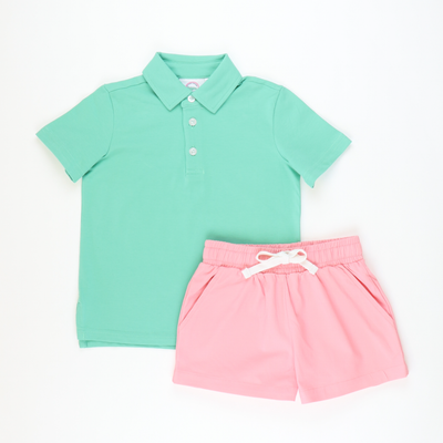 Boys Signature Twill Shorts - Pink