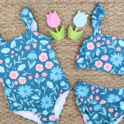 Two-Piece Swimsuit - Bloom Print