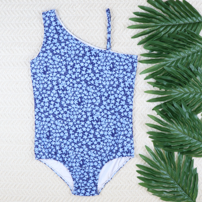 One-Piece Swimsuit - Blue Mountain Beach Floral