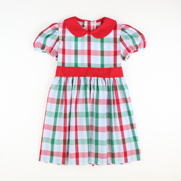 Collared Dress Christmas Party Plaid Southern Smocked Co.