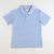 Signature Short Sleeve Polo - Party Blue Micro Stripe Knit